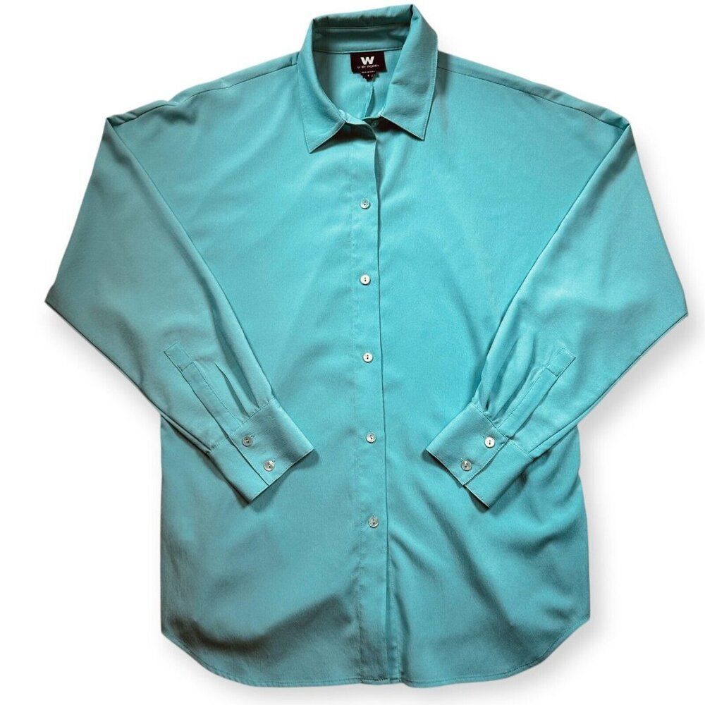 W Worth Women's Cyan‎ Blue Top Size Women's Small